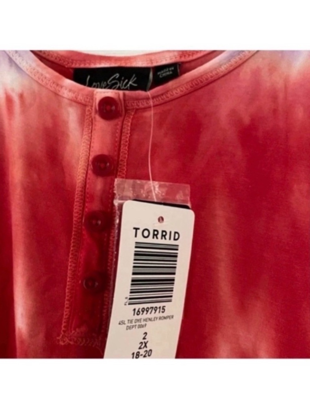 TORRID LOVESICK TIE DYE ROMPER - Picture 8 of 8